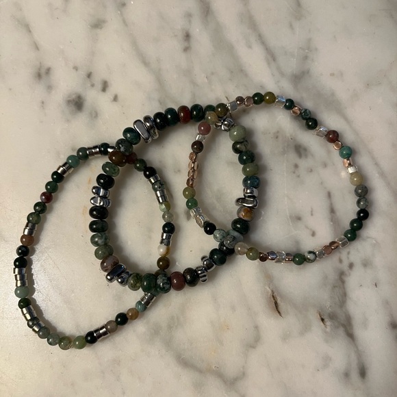 Jasper stacking bracelets - Picture 2 of 4
